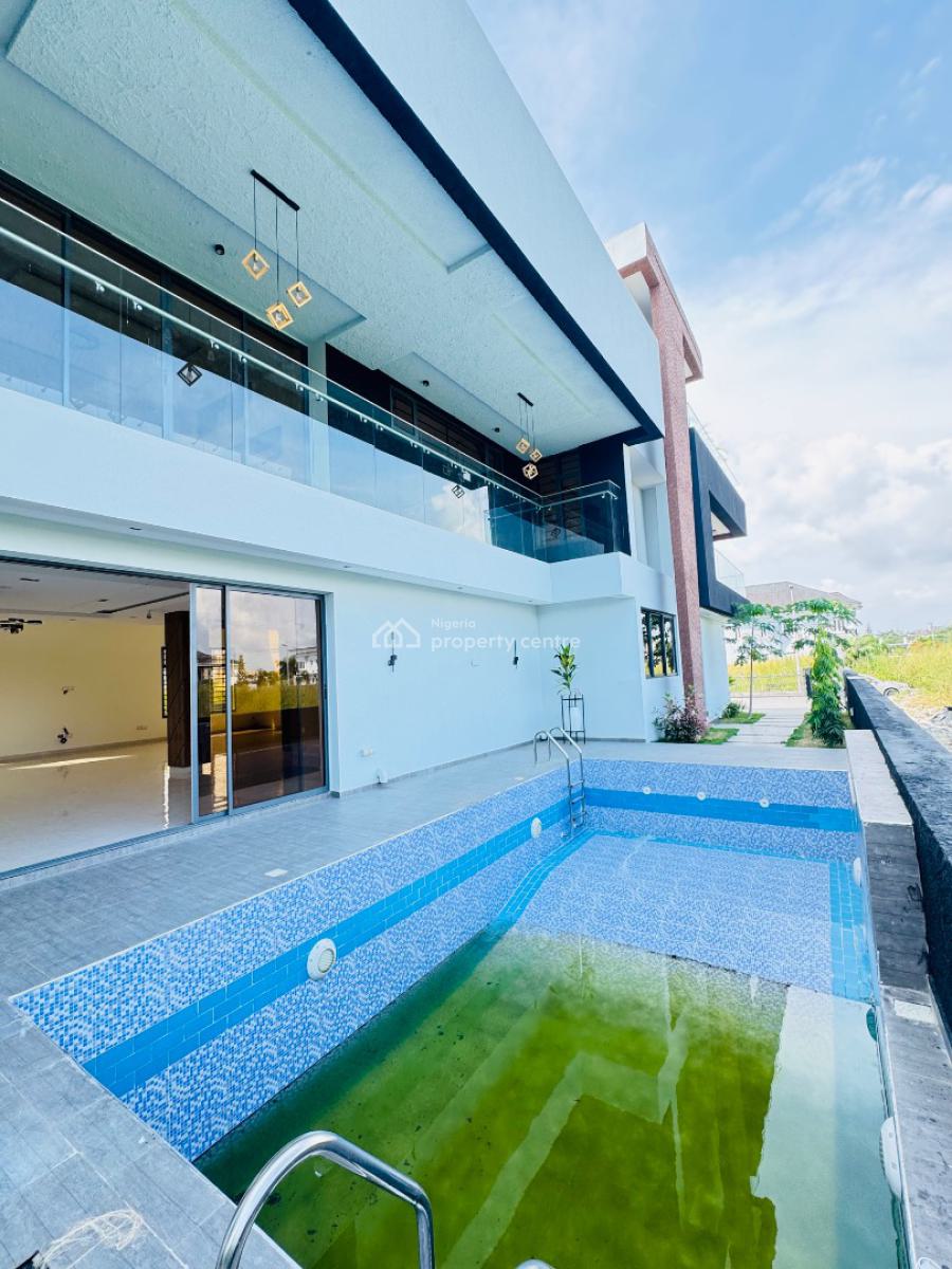Contemporary 5bedroom Fully Detach  Duplex +pool+elevator,rooftop, Royal Garden Esatre Ajah, Lekki, Lagos, Detached Duplex for Sale