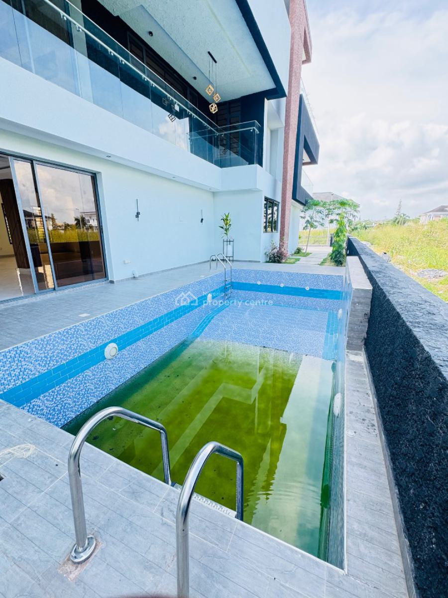 Contemporary 5bedroom Fully Detach  Duplex +pool+elevator,rooftop, Royal Garden Esatre Ajah, Lekki, Lagos, Detached Duplex for Sale
