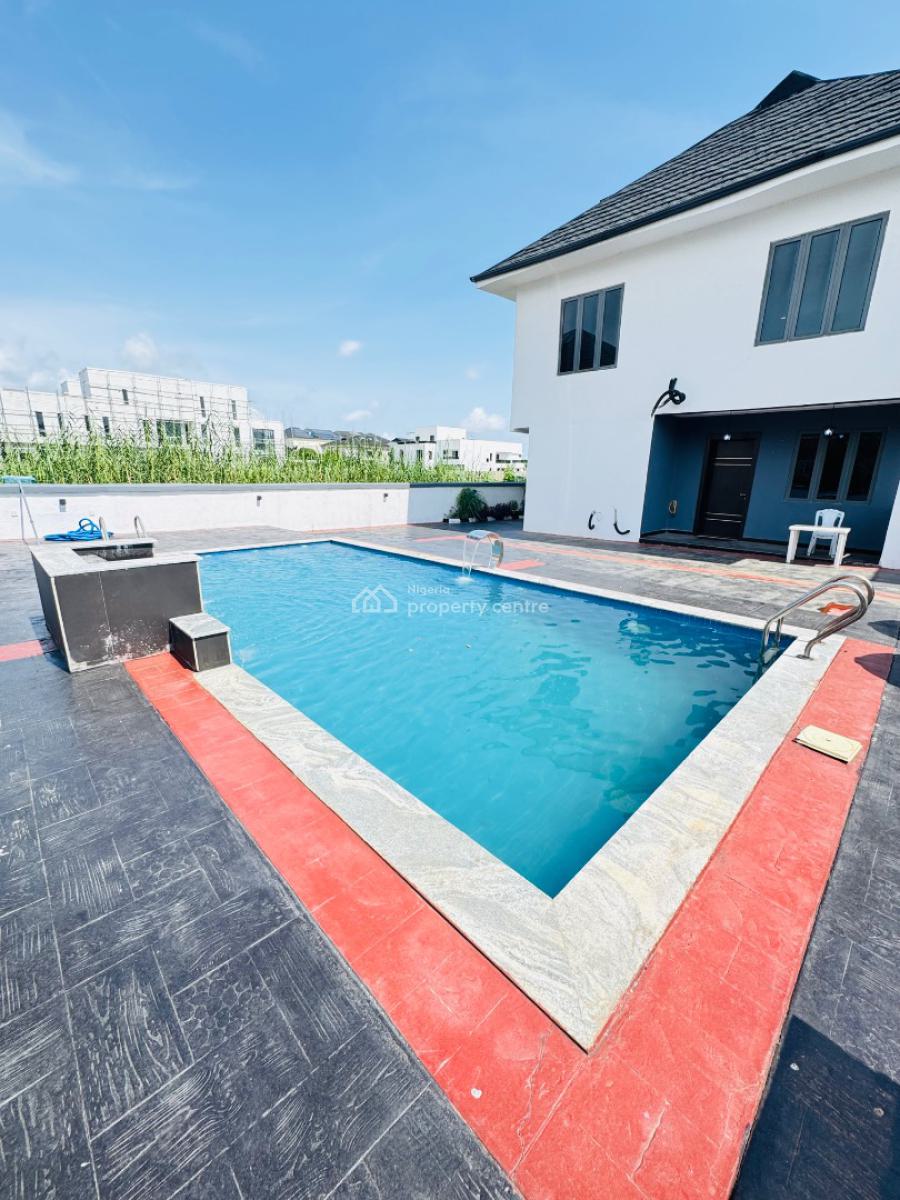 Contemporary 5 Bedroom Fully Detached Duplex  + Pool, Royal Gardens, Ajah, Lagos, Detached Duplex for Sale