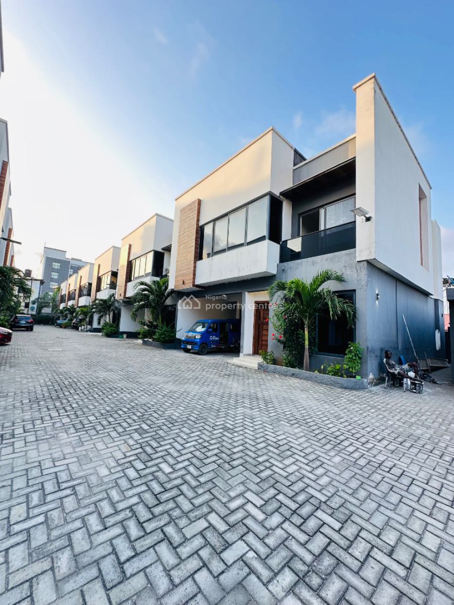 Beautifully Carved 4 Bedroom Terrace Duplex with Bq, Osapa London, Lekki, Lagos, Terraced Duplex for Rent