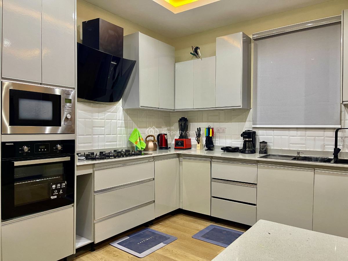 Aesthetically Detailed Three-bedroom Maisonette with Private Cinema, Located at Kunle Ogunba Street, Lekki Phase 1, Lekki, Lagos, Flat / Apartment Short Let