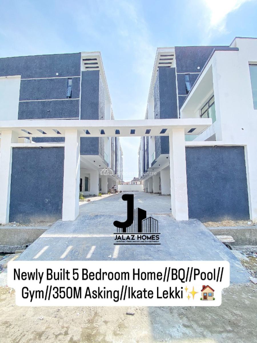 Brand New 5 Bedroom Terraced Duplex Home with a Bq, Ikate, Lekki, Lagos, House for Sale