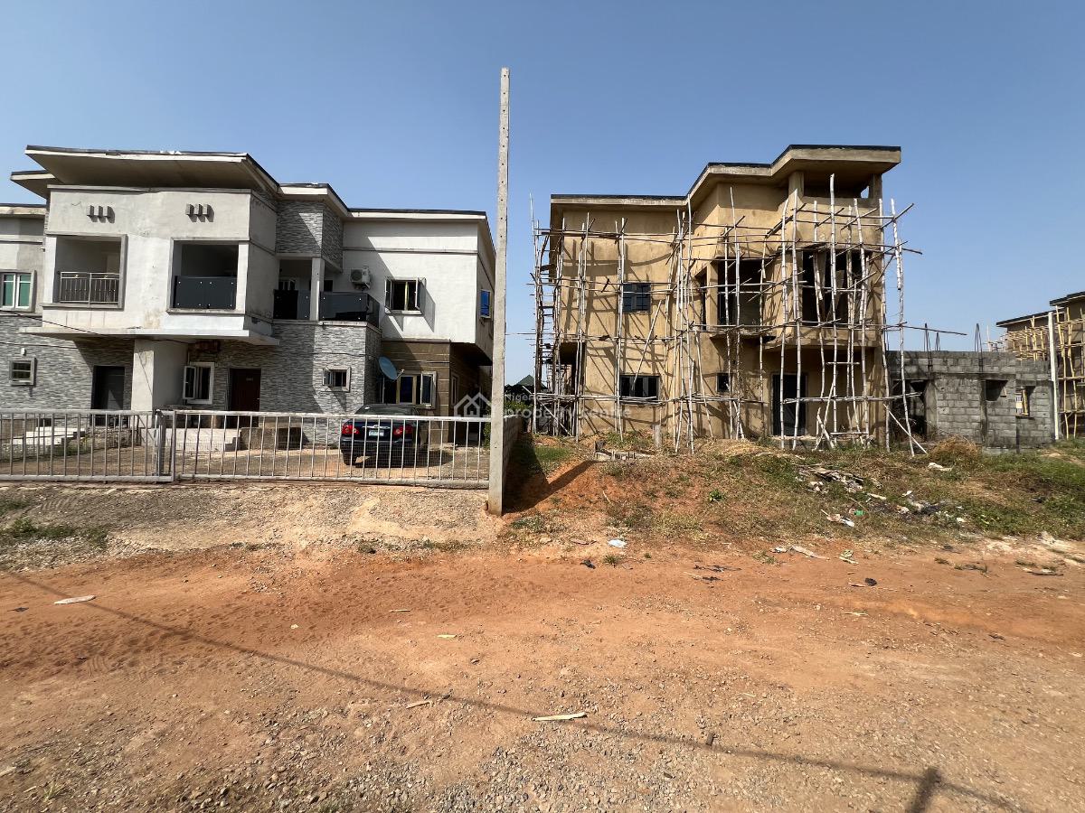 Uncompleted 4-bedroom Semi-detached Duplex with Bq at Lugbe, Abuja, Close to Dunamis Church Headquarters, Lugbe District, Abuja, Semi-detached Duplex for Sale