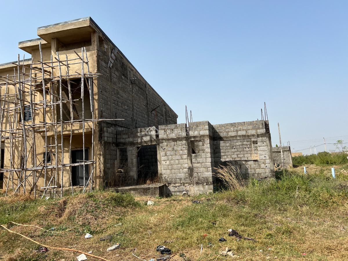 Uncompleted 4-bedroom Semi-detached Duplex with Bq at Lugbe, Abuja, Close to Dunamis Church Headquarters, Lugbe District, Abuja, Semi-detached Duplex for Sale