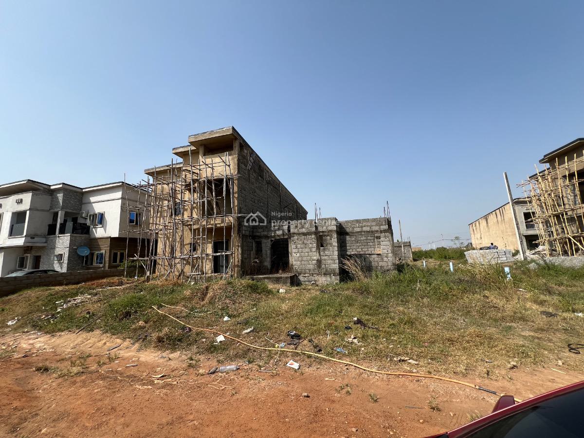 Uncompleted 4-bedroom Semi-detached Duplex with Bq at Lugbe, Abuja, Close to Dunamis Church Headquarters, Lugbe District, Abuja, Semi-detached Duplex for Sale