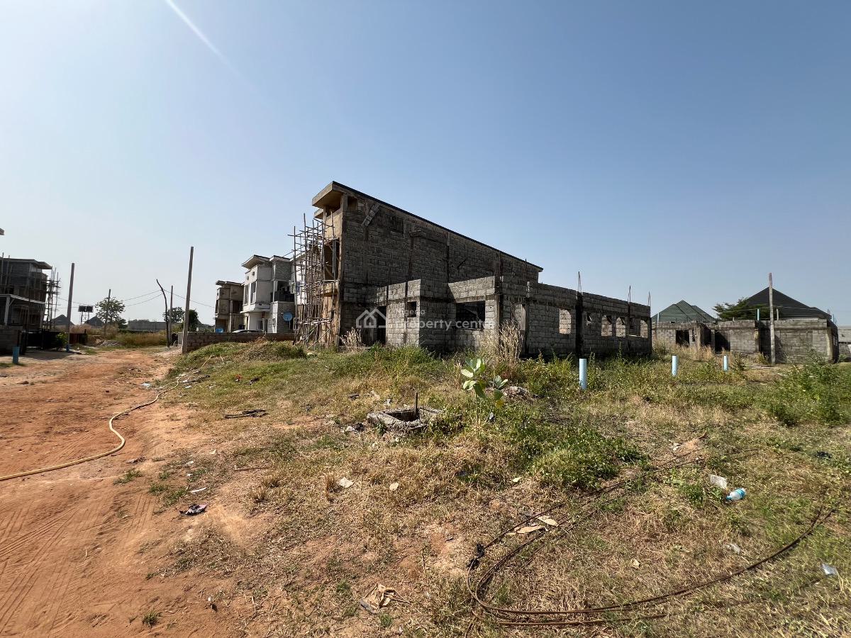 Uncompleted 4-bedroom Semi-detached Duplex with Bq at Lugbe, Abuja, Close to Dunamis Church Headquarters, Lugbe District, Abuja, Semi-detached Duplex for Sale