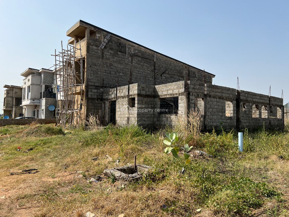Uncompleted 4-bedroom Semi-detached Duplex with Bq at Lugbe, Abuja, Close to Dunamis Church Headquarters, Lugbe District, Abuja, Semi-detached Duplex for Sale