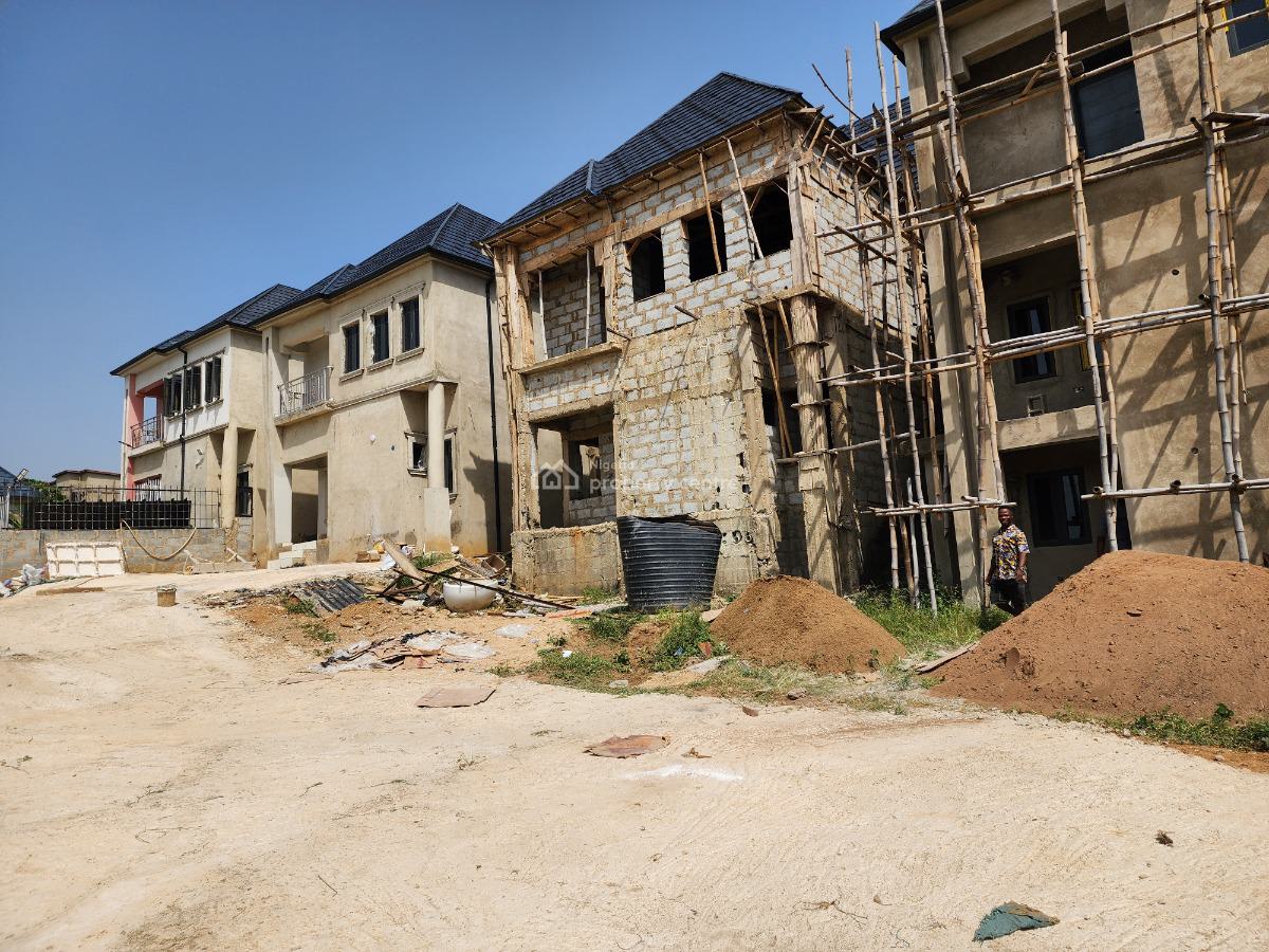Almost Completed & Roofed 4-bedroom Terrace Duplex with Bq at Lugbe, Off Jedo Housing Estate, Lugbe District, Abuja, Terraced Duplex for Sale