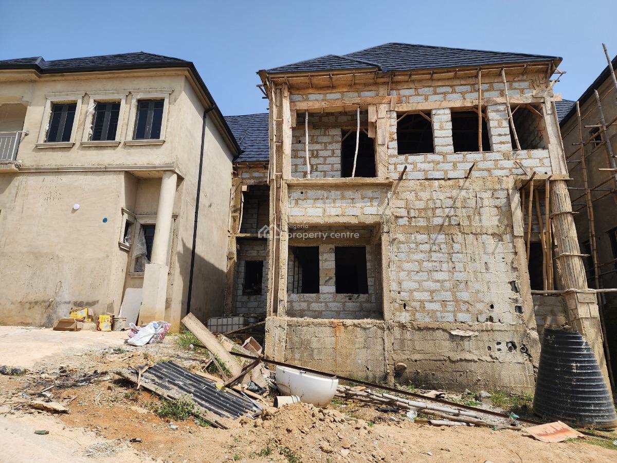 Almost Completed & Roofed 4-bedroom Terrace Duplex with Bq at Lugbe, Off Jedo Housing Estate, Lugbe District, Abuja, Terraced Duplex for Sale
