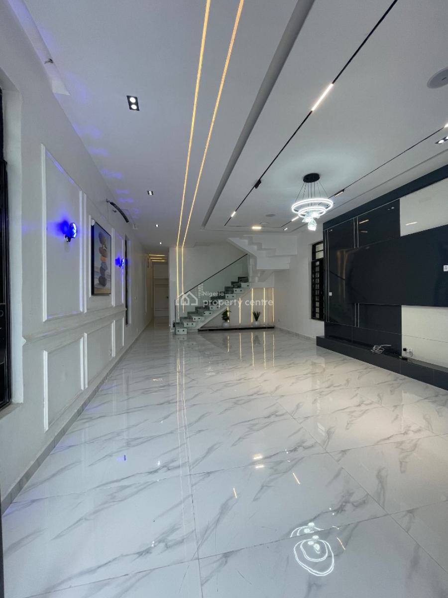 Beautiful Contemporary 5 Bedroom Detached Duplex + Bq & Pool for Grab, in a Well Secured Estate, Chevron, Lekki, Lagos, Detached Duplex for Sale
