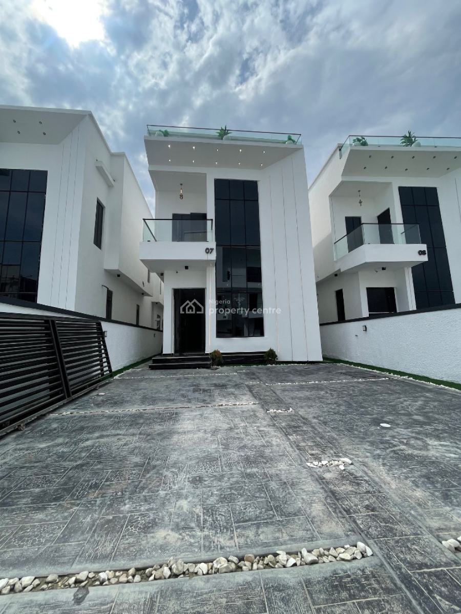 Beautiful Contemporary 5 Bedroom Detached Duplex + Bq & Pool for Grab, in a Well Secured Estate, Chevron, Lekki, Lagos, Detached Duplex for Sale