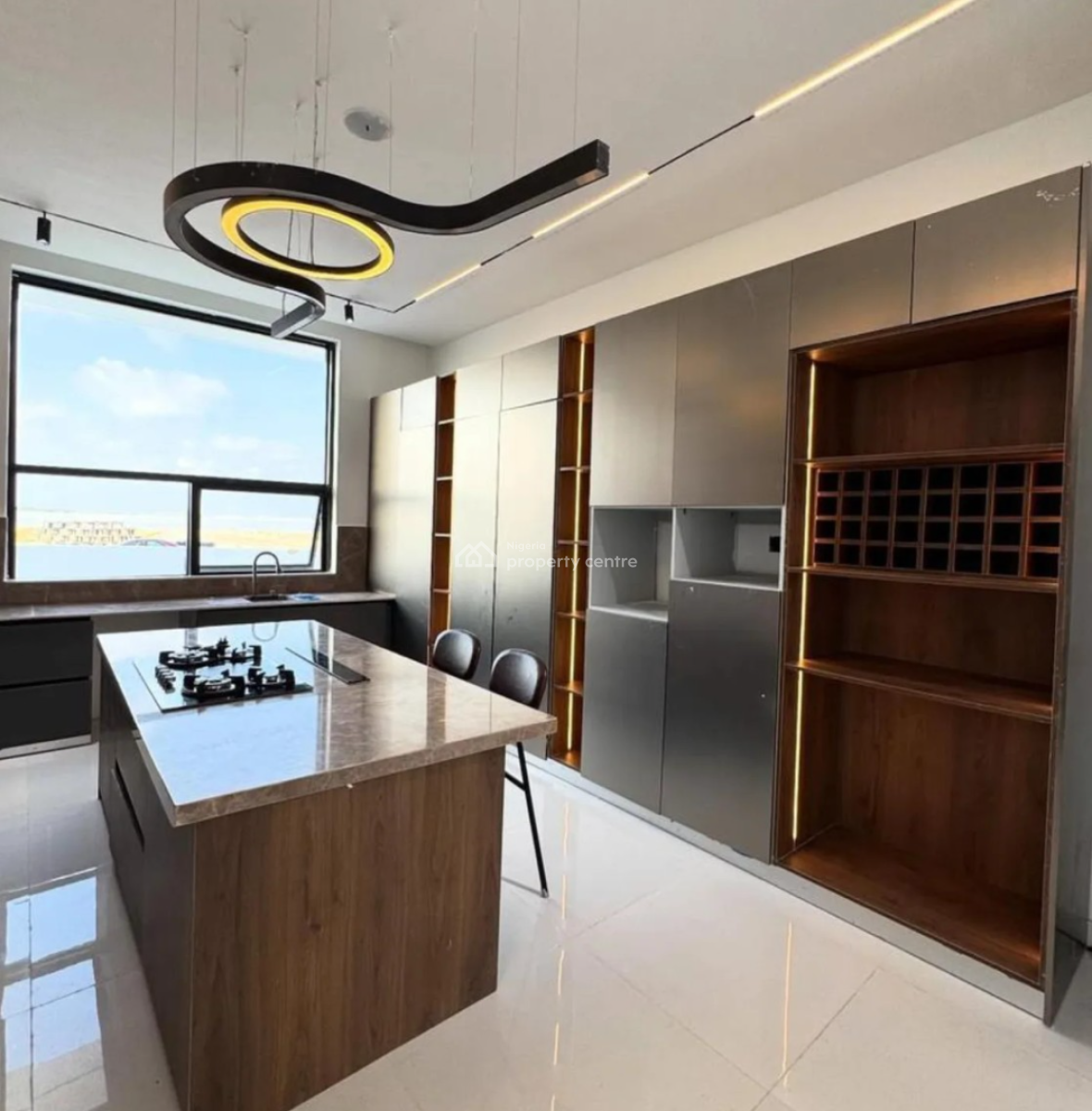 Aesthetically Built 5 Bedroom Detached Waterfront Mansion, Osapa Inside a Gated Estate, Osapa, Lekki, Lagos, Detached Duplex for Sale