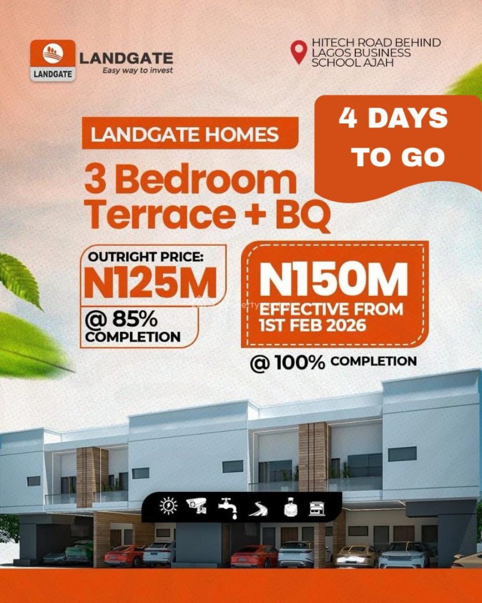 Increaseament Alert Luxury 3 Spacious Bedrooms+ Bq, Abraham Adesanya, Lbs, Ajah, Lagos, House for Sale