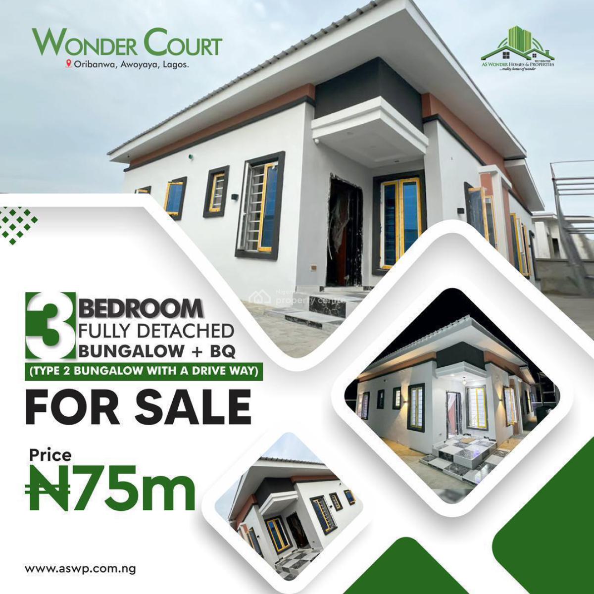 Spacious 3-bedroom Bungalow with Bq, Awoyaya Oribanwa, Ibeju Lekki, Lagos, Detached Bungalow for Sale