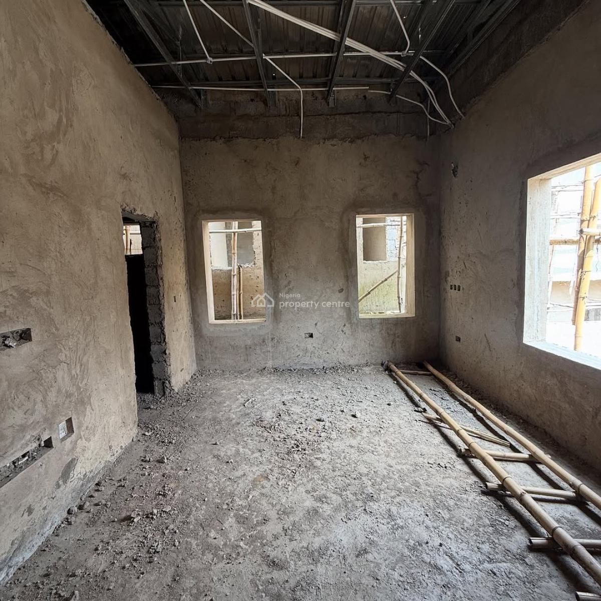 Standard 4bedroom Detached Duplex with Bq(carcass), Guzape District, Abuja, Detached Duplex for Sale