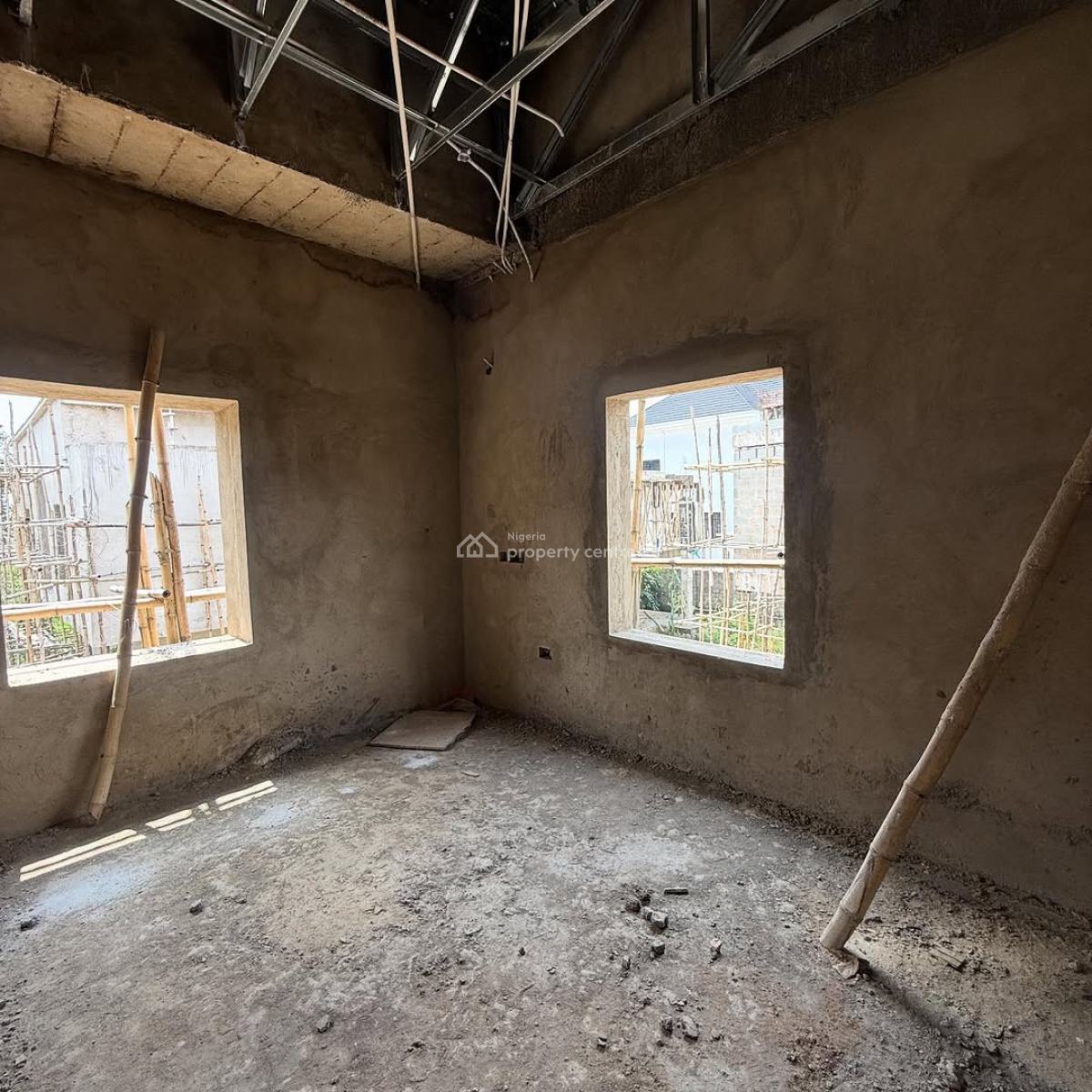 Standard 4bedroom Detached Duplex with Bq(carcass), Guzape District, Abuja, Detached Duplex for Sale