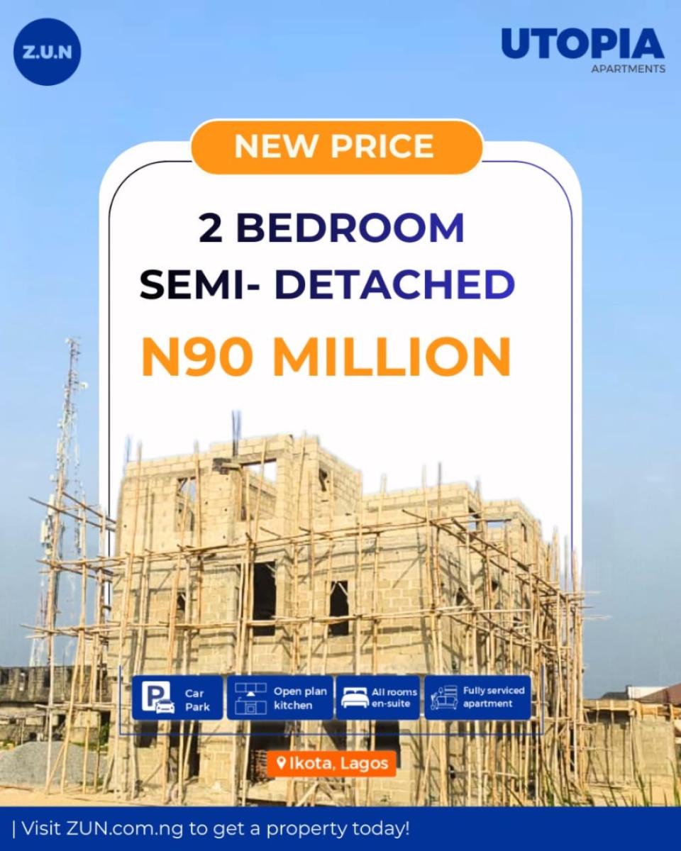 Affodable Utopia Apartments - Studio Pent Floor, Few Minutes From Mega Chicken, Lekki-epe Express Way, Ikota, Lekki, Lagos, Flat / Apartment for Sale