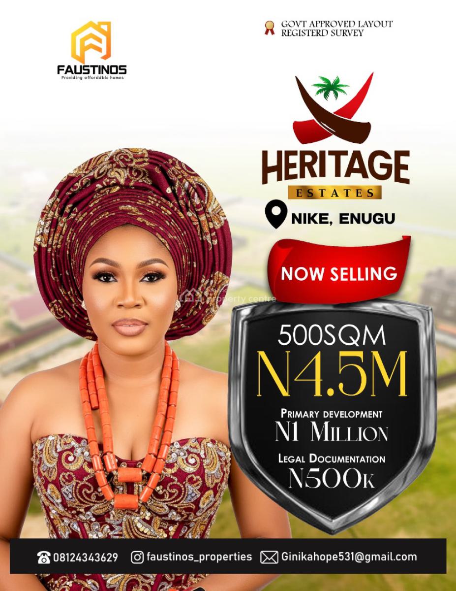 Buy and Build Land in a Serene Fast Growing Location with C of O, Heritage Estate, Enugu, Enugu, Residential Land for Sale