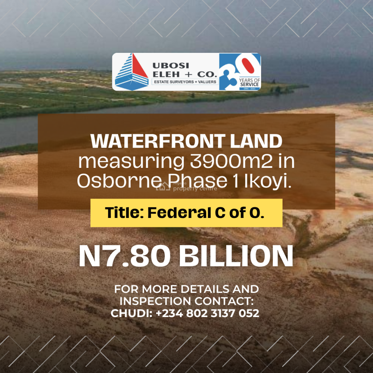 Waterfront Land, Osborne Phase 1, Ikoyi, Lagos, Commercial Land for Sale