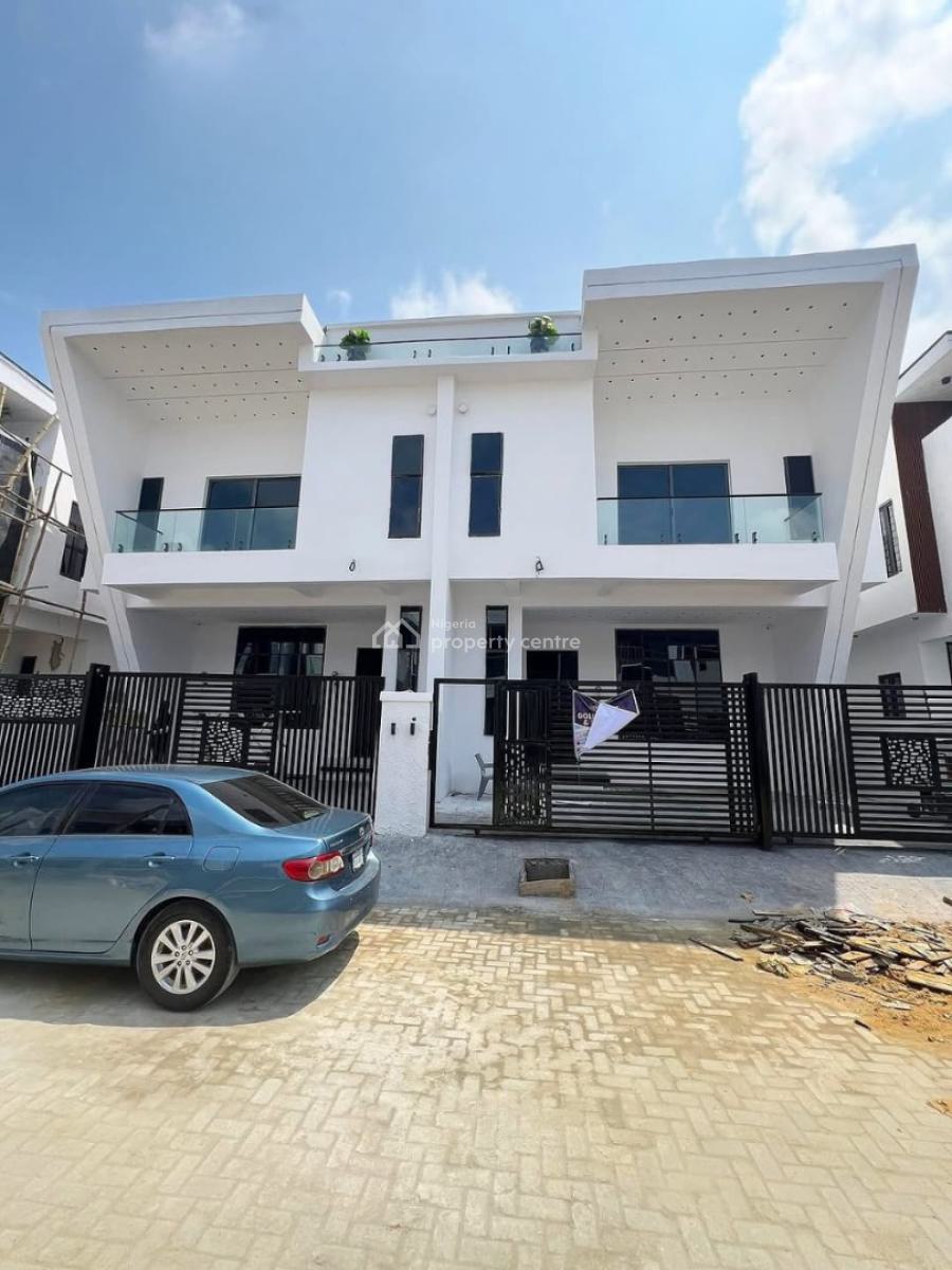 4 Bedrooms Semi Detached Duplex with Bq.  Governors Consent, Lekki Palm City Estate, Off Addo Roadlekki Palm City Estate Is a Water, Ajah, Lagos, Semi-detached Duplex for Sale