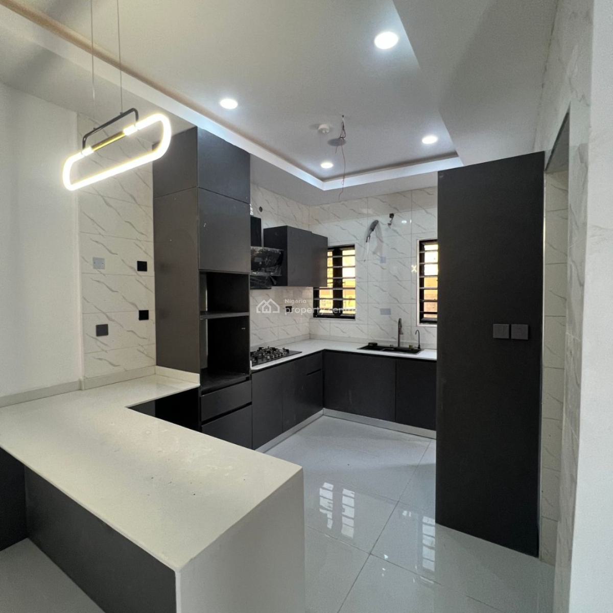 Spacious 4-bedroom Duplex with Ensuite Bedrooms and Private Swimming P, Sangotedo, Ajah, Lagos, Detached Duplex for Rent