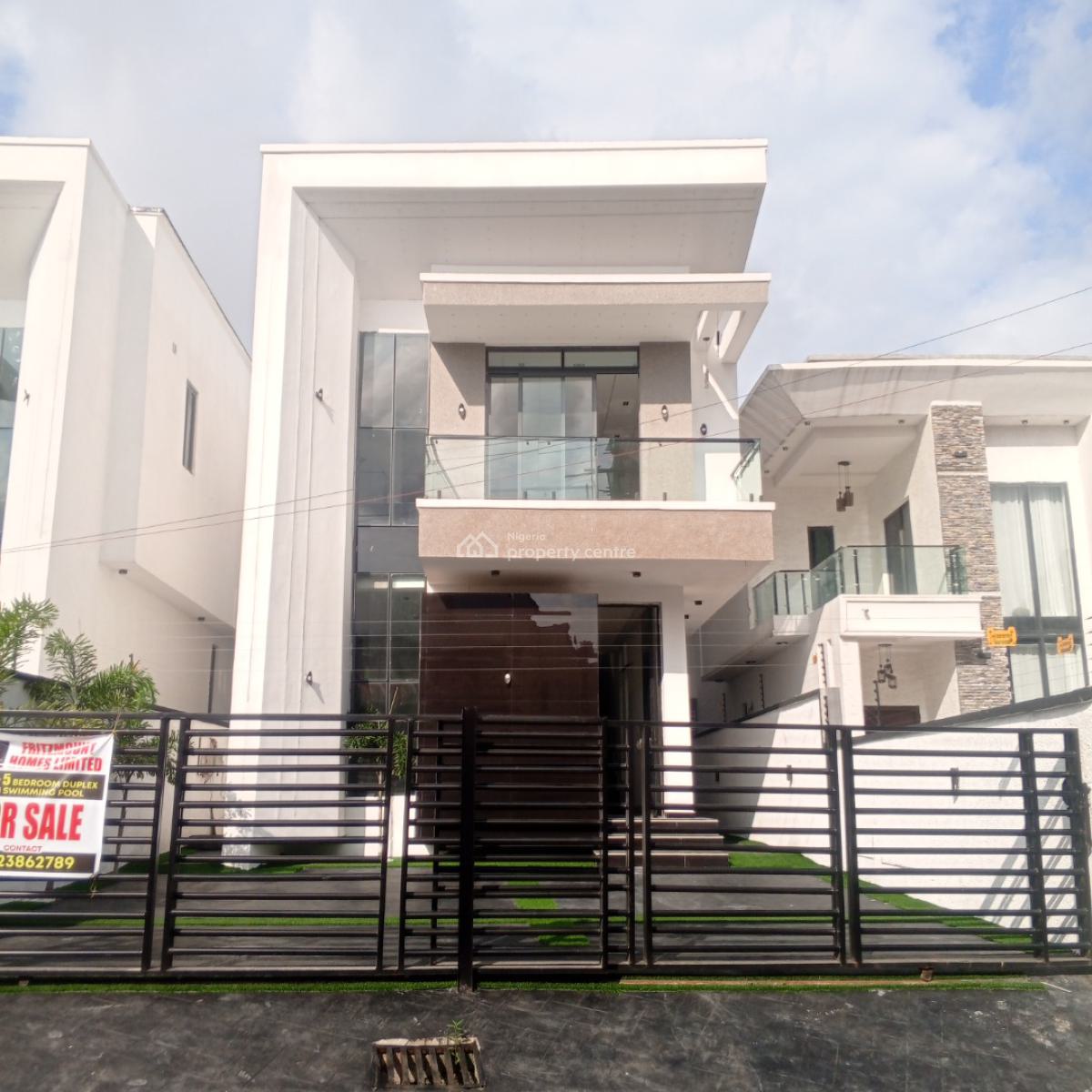 Luxurious 5 Bedroom Duplex with a Bq and Swimming Pool, Ajah, Lagos, Detached Duplex for Sale