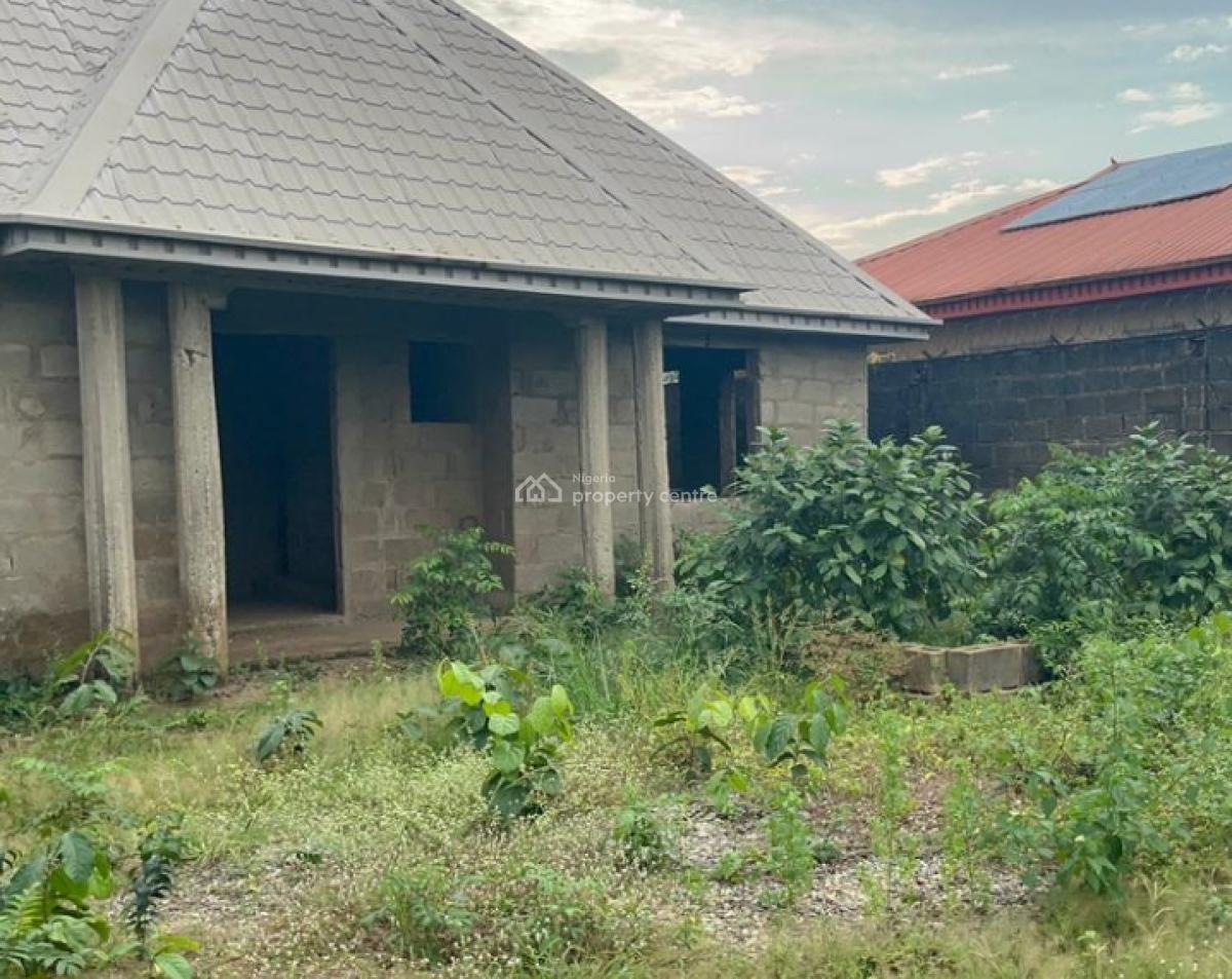 a Plot with a Roofed 4 Bedroom Carcass Bungalow, Behind Mfm, Magboro, Ogun, Flat / Apartment for Sale