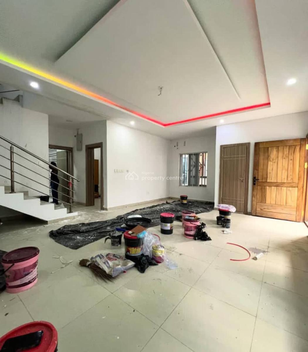 Spacious Self Service 4 Bedroom Semi Detached Duplex with Bq, Chevron, Lekki, Lagos, Semi-detached Duplex for Rent