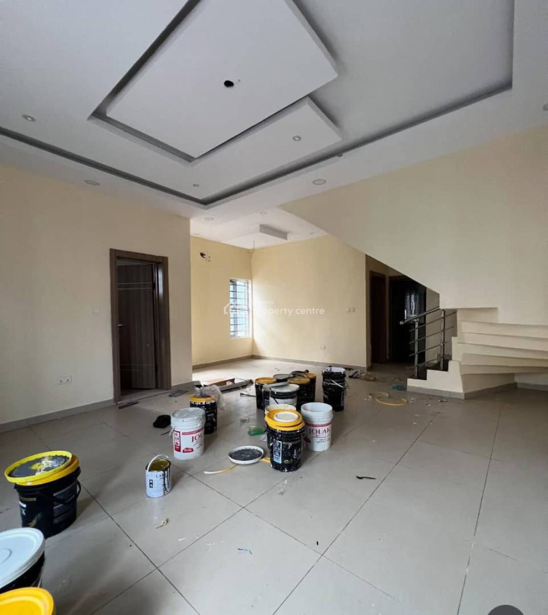 Spacious Self Service 4 Bedroom Semi Detached Duplex with Bq, Chevron, Lekki, Lagos, Semi-detached Duplex for Rent