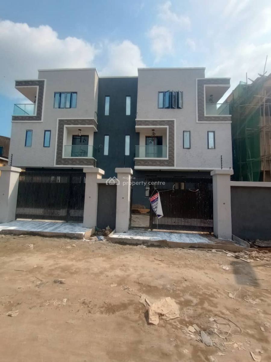 Newly Built 2 Units of 4 Bedroom Terrace Duplex, By Road Safety Office, Akiode, Ojodu, Lagos, Terraced Duplex for Sale