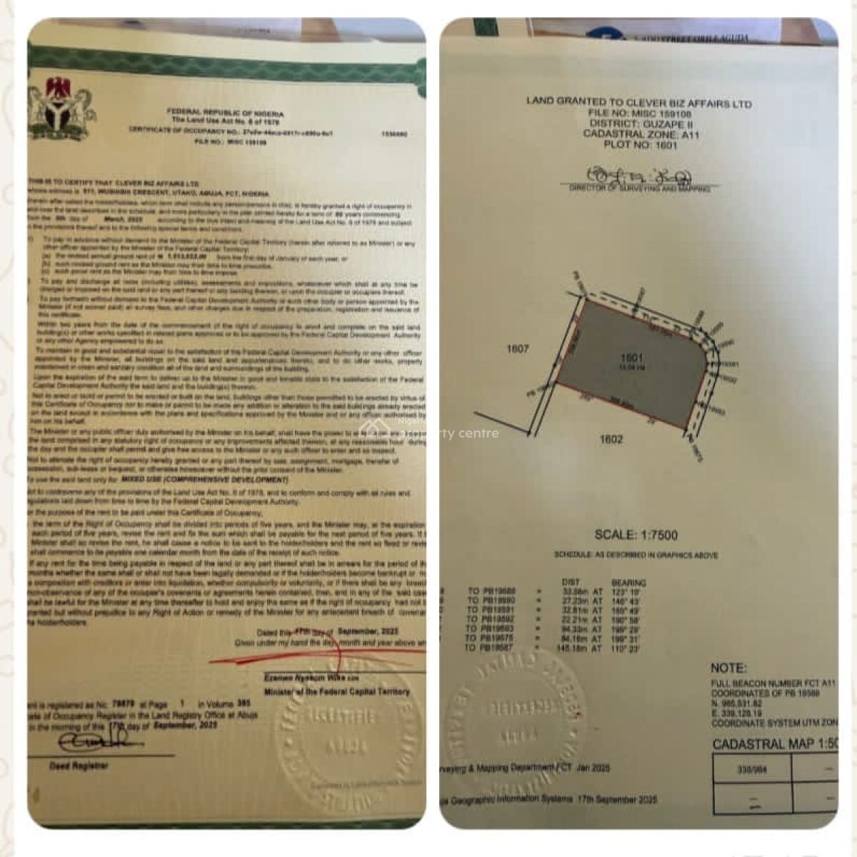 10 Hectares Guzape2, Guzape2, Guzape District, Abuja, Mixed-use Land for Sale