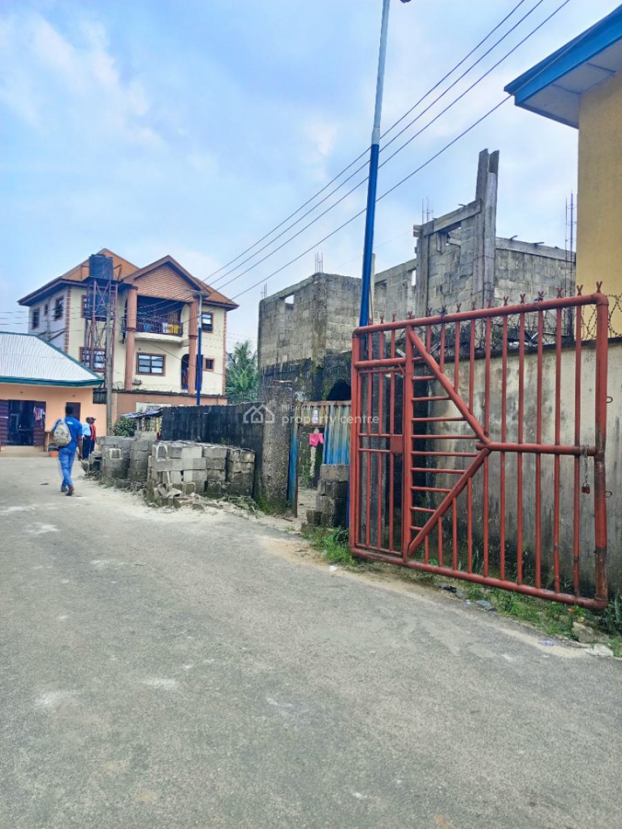 Uncompleted 2 Units of 2 Bedroom Flat on a Half Plot of Land., Farm Road Eliowhani, Rumudara, Port Harcourt, Rivers, Block of Flats for Sale