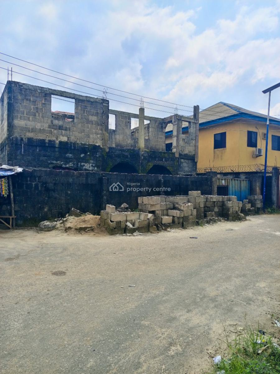 Uncompleted 2 Units of 2 Bedroom Flat on a Half Plot of Land., Farm Road Eliowhani, Rumudara, Port Harcourt, Rivers, Block of Flats for Sale