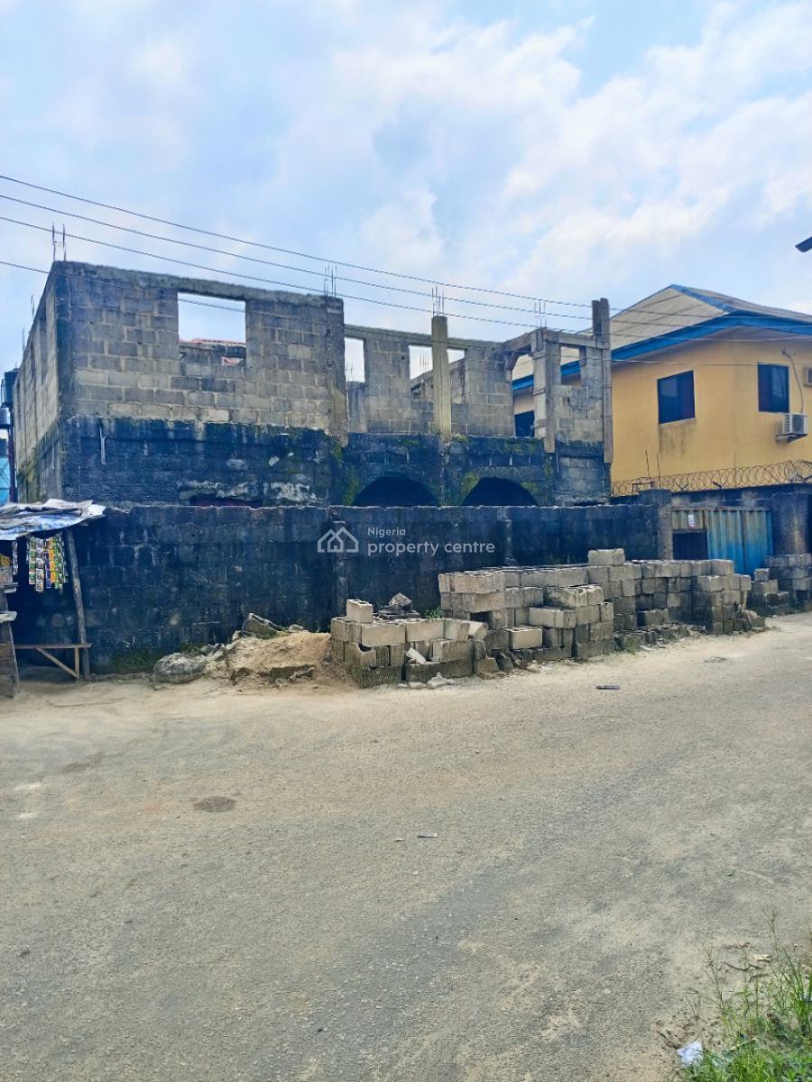 Uncompleted 2 Units of 2 Bedroom Flat on a Half Plot of Land., Farm Road Eliowhani, Rumudara, Port Harcourt, Rivers, Block of Flats for Sale