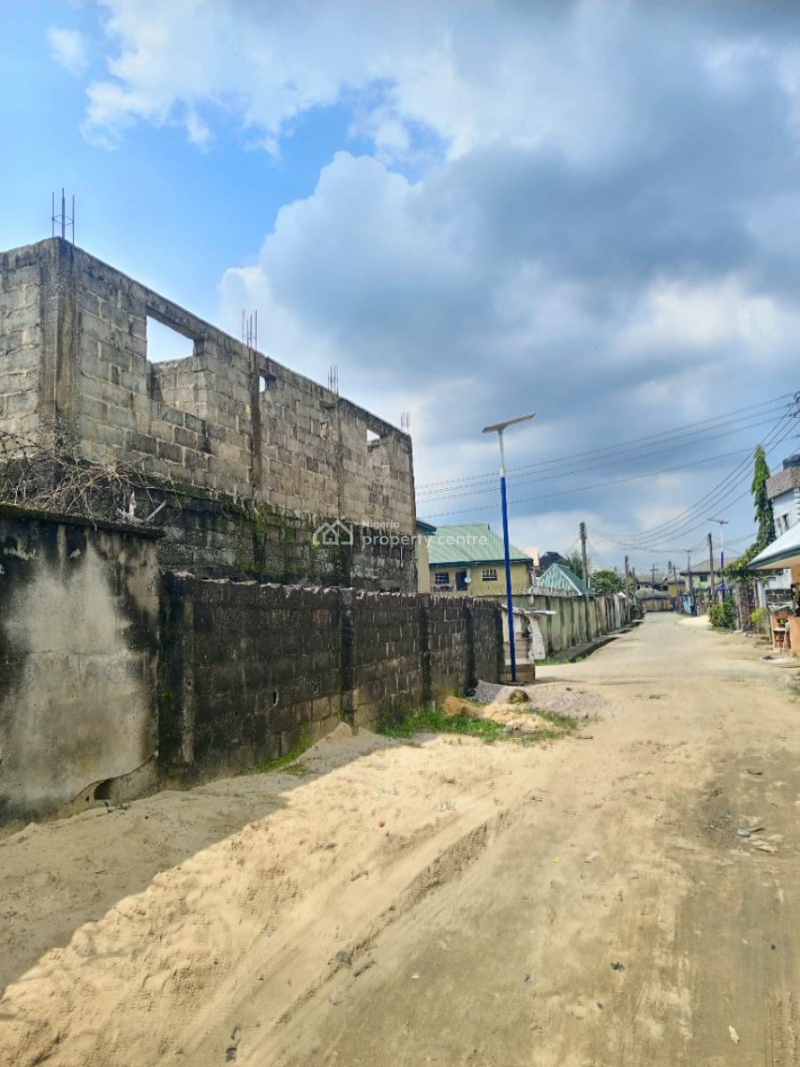 Uncompleted 2 Units of 2 Bedroom Flat on a Half Plot of Land., Farm Road Eliowhani, Rumudara, Port Harcourt, Rivers, Block of Flats for Sale