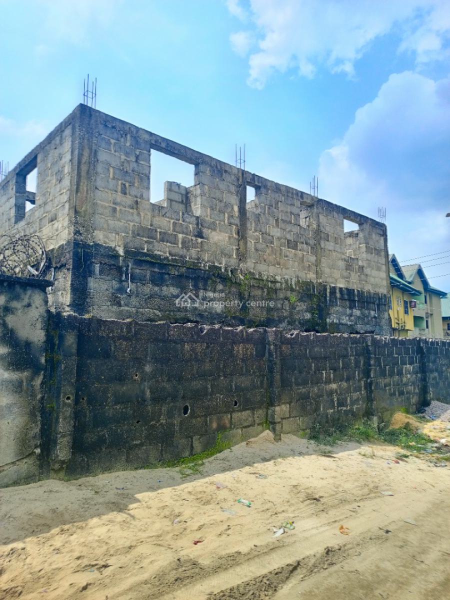 Uncompleted 2 Units of 2 Bedroom Flat on a Half Plot of Land., Farm Road Eliowhani, Rumudara, Port Harcourt, Rivers, Block of Flats for Sale