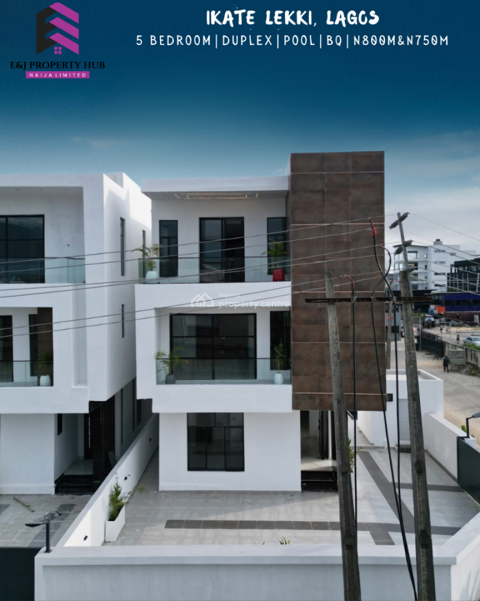 Luxury 5 Bedroom Fully Detached Duplex with Bq and Swimming Pool, By Nike Art Gallery, Lekki Lagos, Lekki Phase 1, Lekki, Lagos, Detached Duplex for Sale