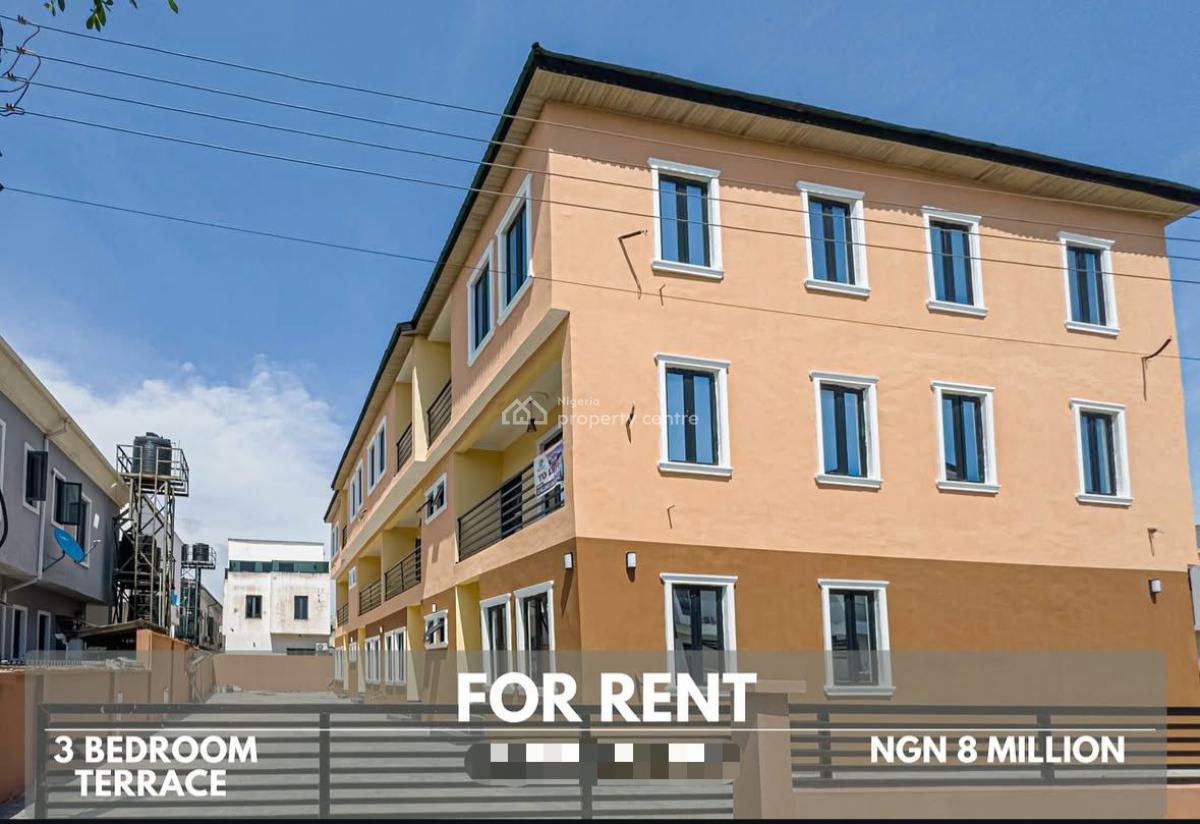 Cozy 3 Bedrooms Terrace Duplex with Bq, Orchid, Lekki, Lagos, Terraced Duplex for Rent