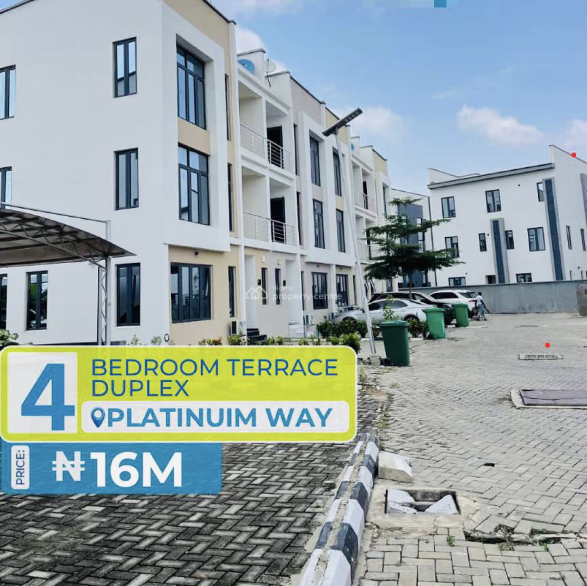 Exquisite 4 Bedroom Terrace Duplex with Inverter and Bq, Serene , Secured Abs Beautiful Estate, Osapa, Lekki, Lagos, Terraced Duplex for Rent
