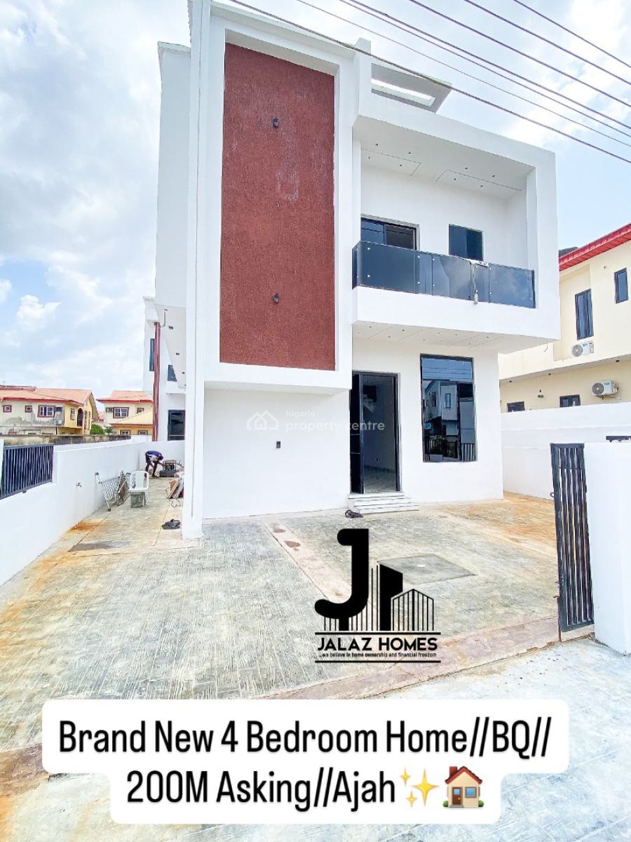 Brand New 4 Bedroom Detached Home, Ajah, Lagos, House for Sale
