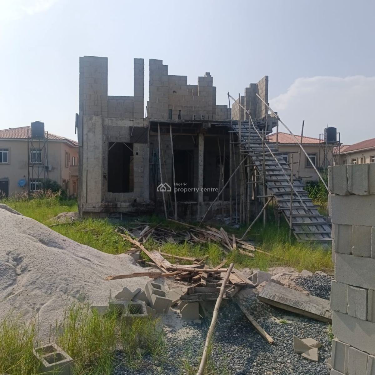 4bedrooms Carcass Duplex Available, Beechwood Estate, Imalete Alafia, Ibeju Lekki, Lagos, Detached Duplex for Sale