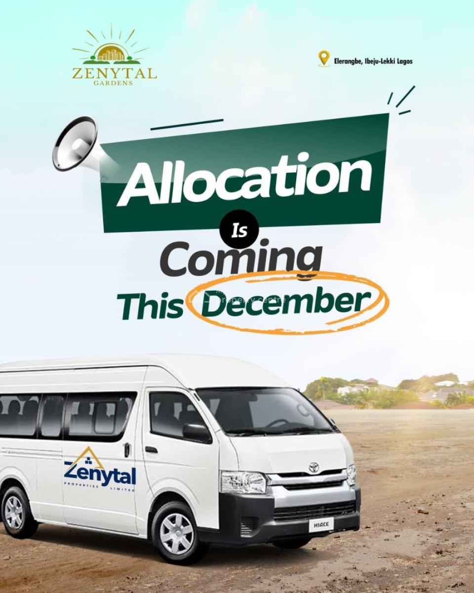 Zenytal Gardens Plots with C of O, Zenytal Gardens Estate Ibeju Lekki, Eleranigbe, Ibeju Lekki, Lagos, Land for Sale
