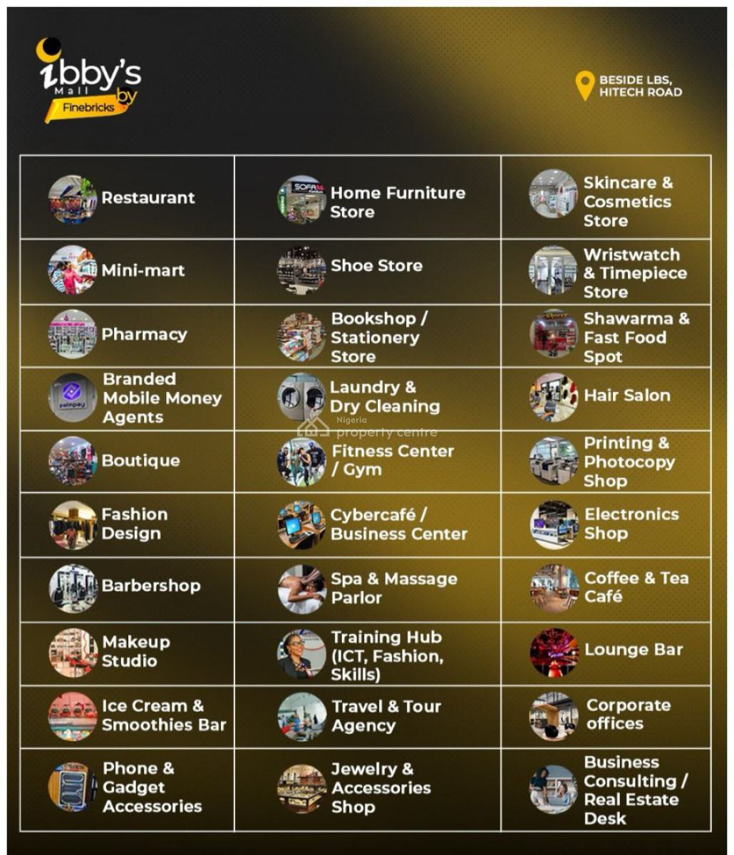 Commercial Space Available for  Businesses in a Bustling  and Busyroad, Strategically Located Along The Lekki Epe Expressway, with Luxury in, Sangotedo, Ajah, Lagos, Plaza / Complex / Mall for Sale