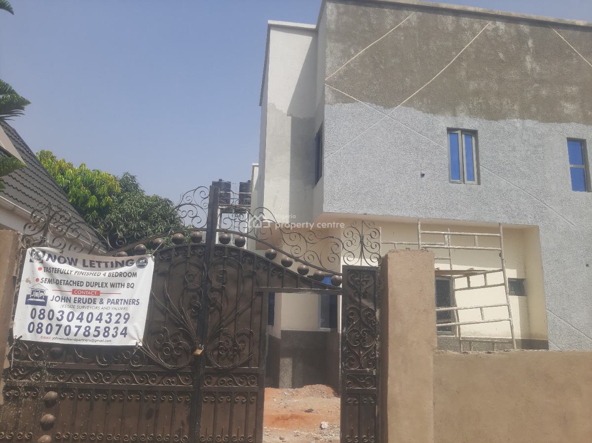 Tastefully Finished and Newly Built 4 Bedroom House with Bq, Hillfield Homes, Dawaki, Gwarinpa, Abuja, Semi-detached Duplex for Rent