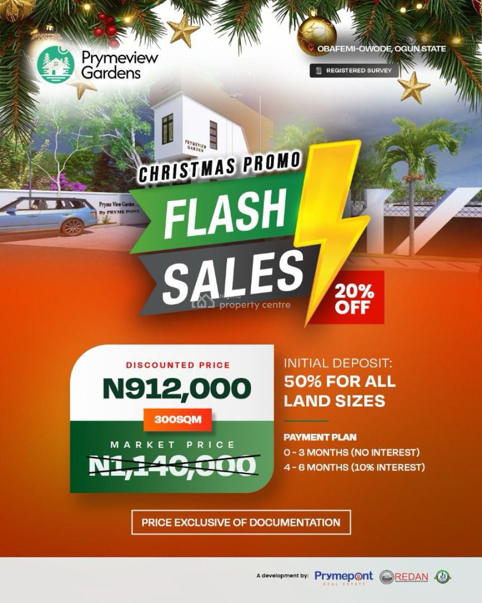 Prymeview Gardens --20% Off &instant Allocation, Obafemi Owode, Ogun, Land for Sale