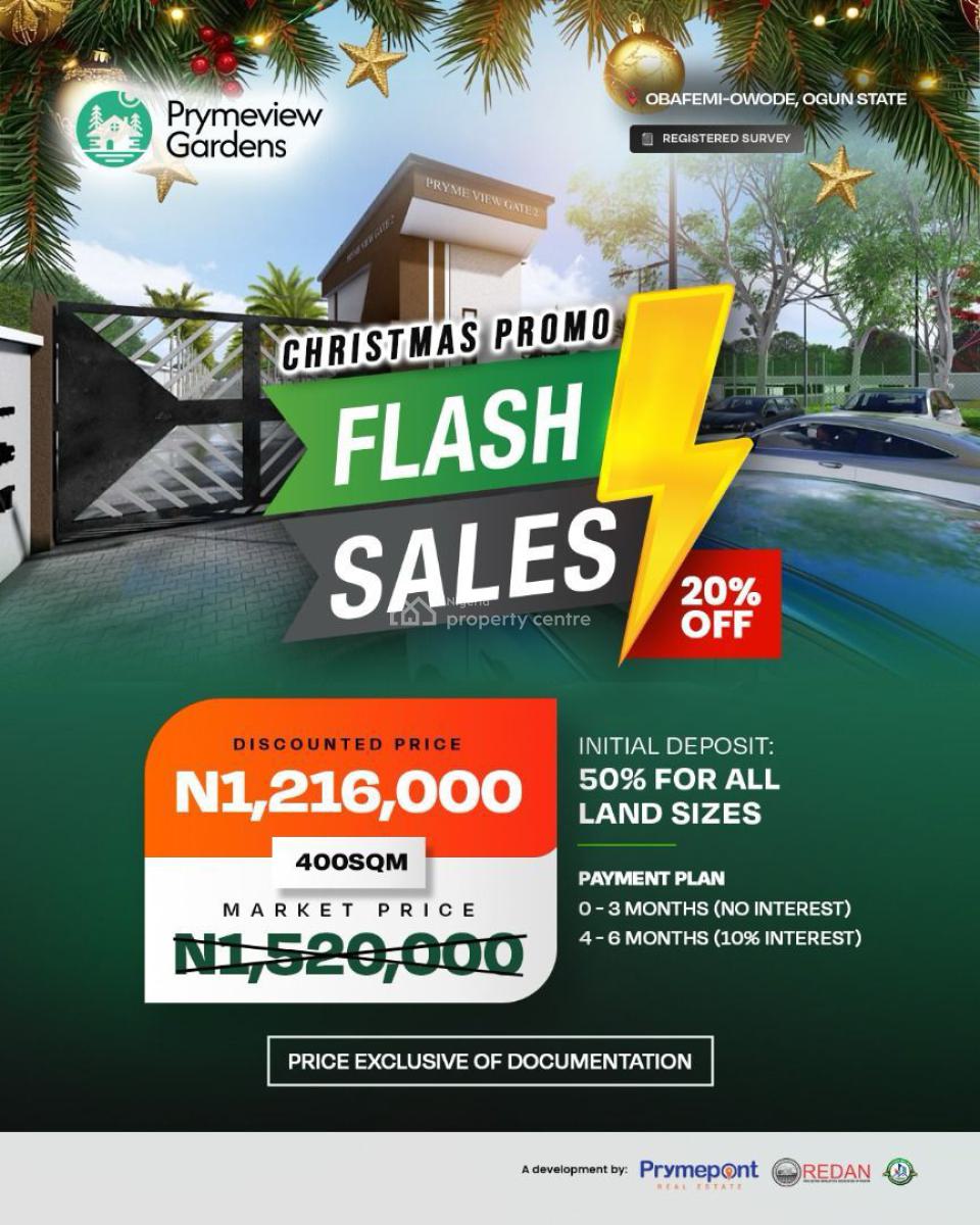 Prymeview Gardens --20% Off &instant Allocation, Obafemi Owode, Ogun, Land for Sale