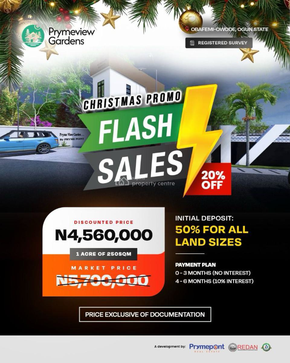 Prymeview Gardens --20% Off &instant Allocation, Obafemi Owode, Ogun, Land for Sale