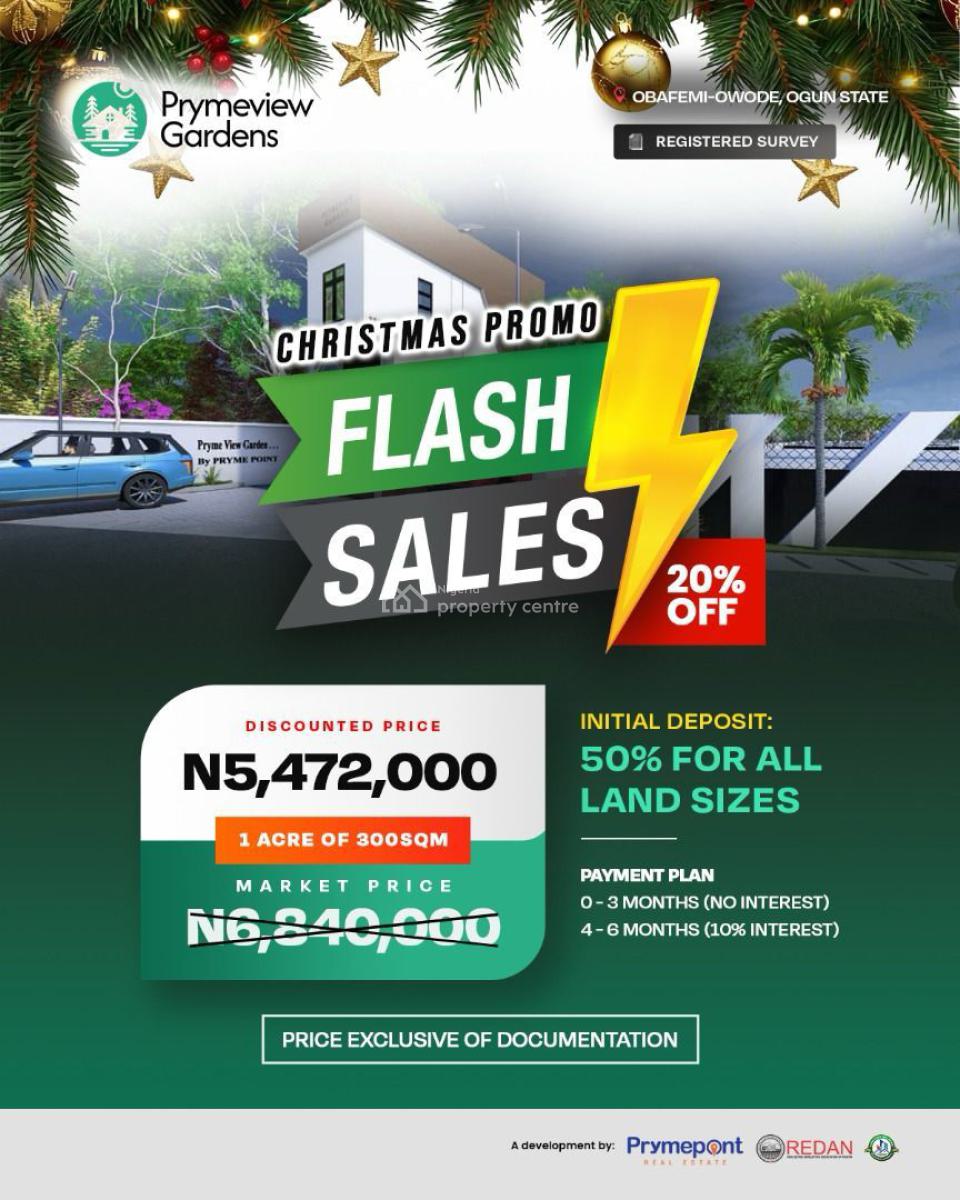 Prymeview Gardens --20% Off &instant Allocation, Obafemi Owode, Ogun, Land for Sale