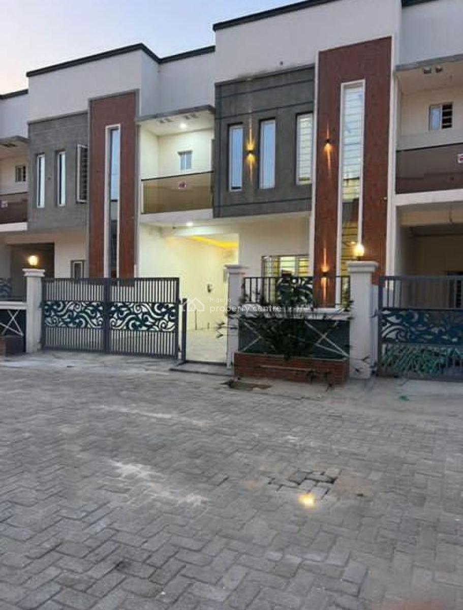 Sharp Luxury Standard 4 Bedroom Town House + Bq, Pool, Gym, Near Ajiwe Police Station, Ajah, Lagos, Terraced Duplex for Rent