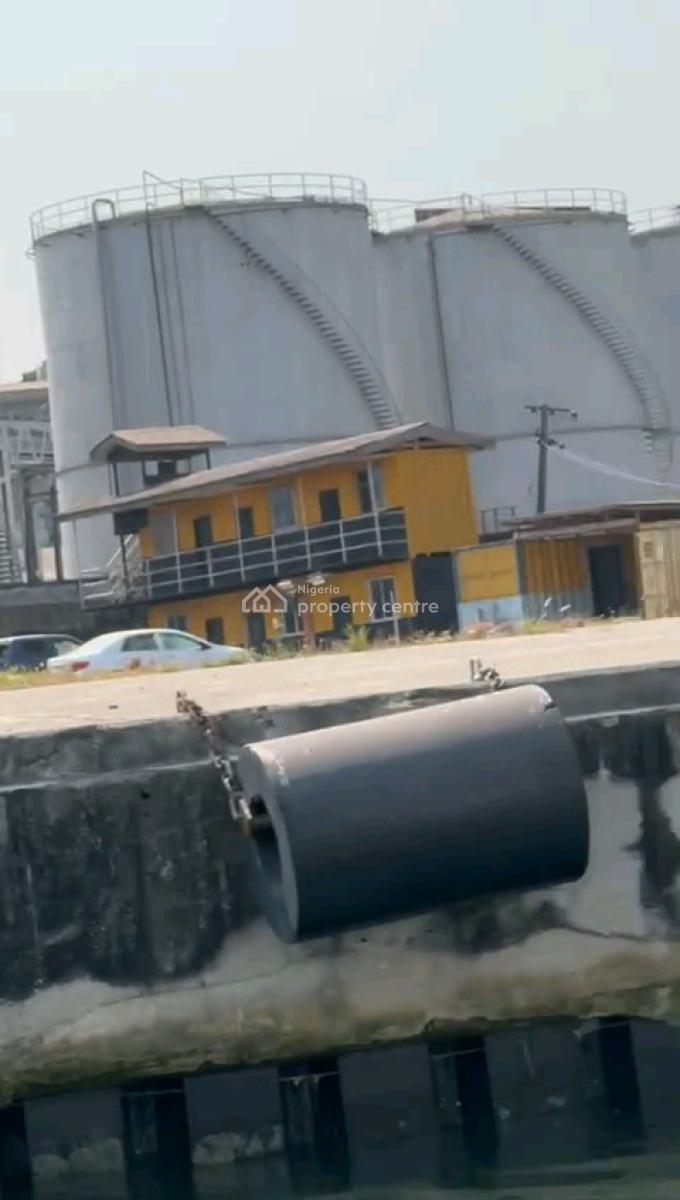 Functional Deep Jetty with Structures on 2 Acres of Water-front Land, Wharf Road, Behind The Fmn, Apapa, Lagos, Tank Farm for Sale